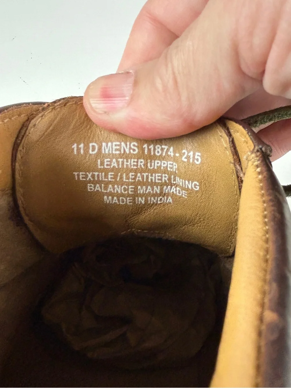 Florsheim Brown Leather Wingtip Brogue Cap Toe Boots, Men’s 11D 11874-215